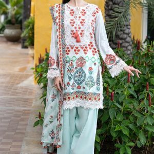 Gul Ahmed 3 Piece Embroidered Printed Lawn Suit | SHELAI26081681